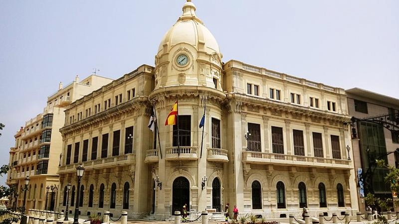 Fachada del Ayuntamiento de Ceuta.