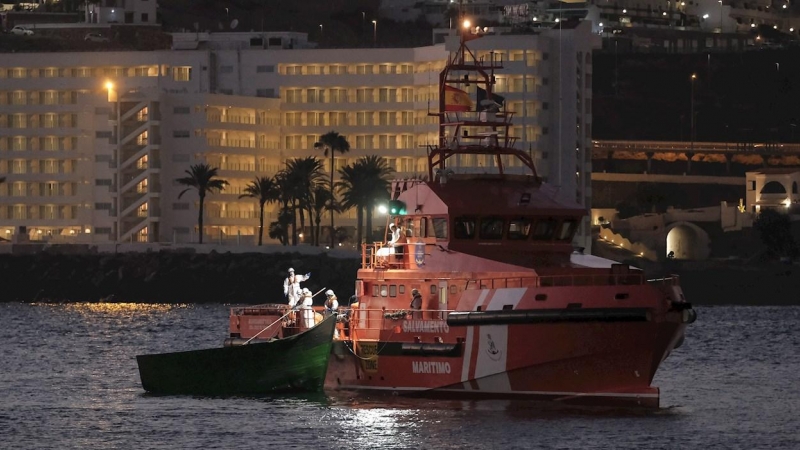 La Guardamar Talía de Salvamento Marítimo regresa a Gran Canaria tras tras una operación de rescate e 152 kilómetros al sur de la isla el pasado 27 de junio.