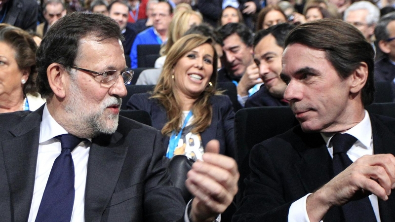 Convención Nacional del PP, Mariano Rajoy y Jose María Aznar. 23/01/2015.