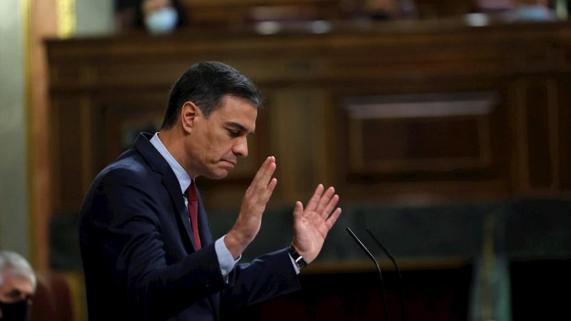 El presidente del Gobierno, Pedro Sánchez, comparece este miércoles en el Pleno del Congreso.