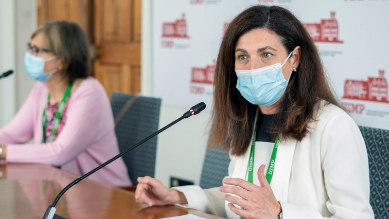 La directora del Instituto de Salud Carlos III, Raquel Yotti y la directora del CNE y coordinadora del Programa de Medicina Predictiva de IMPaCT, Marina Pollán.