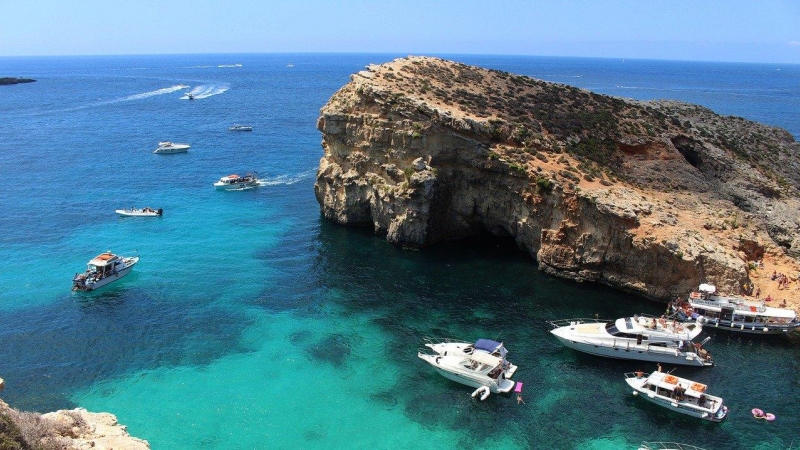 Fotografía de la costa de Malta.