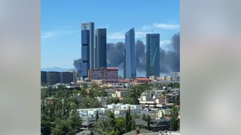 Vista del incendio.