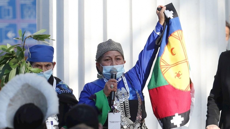 Elisa Loncón, constituyente mapuche, es electa presidenta de la Convención Constitucional en la sesión inaugural de la Convención Constitucional en Santiago de Chile.