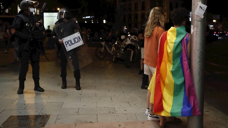 Cargas policiales en Madrid.