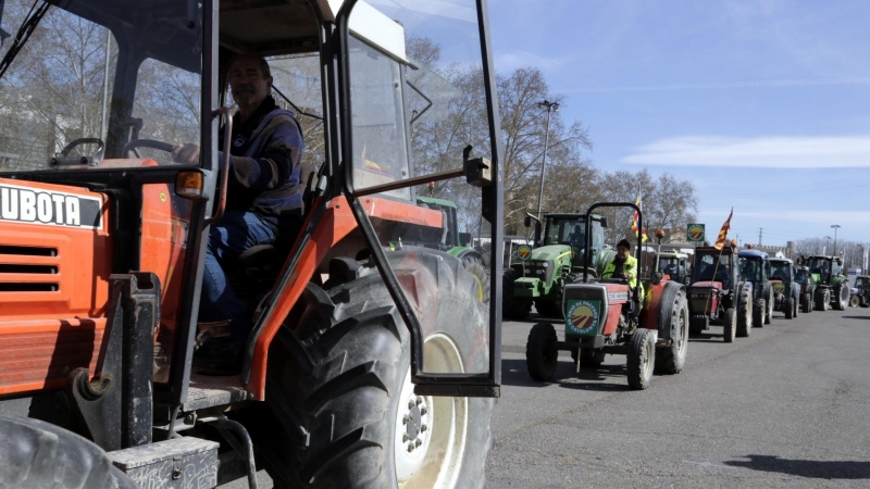 Imagen de archivo de una protesta de los agricultores catalanes, en Lleida. - Laura Alcalde