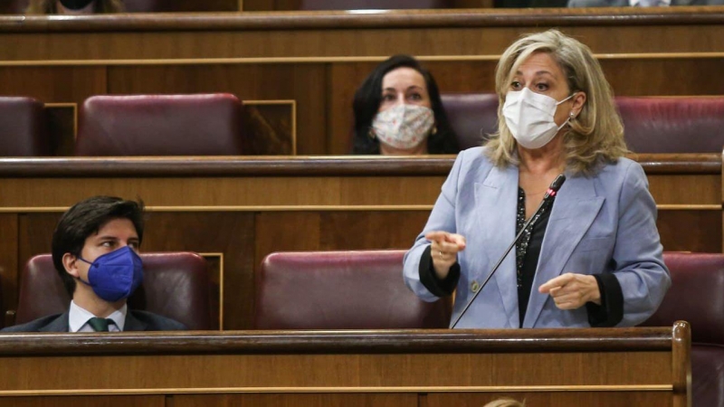 La veterana diputada popular Macarena Montesinos, en un pleno en el Congreso el pasado mes de mayo.