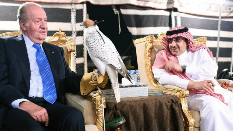 Juan Carlos I con el rey Salmán Bin Abdulaziz