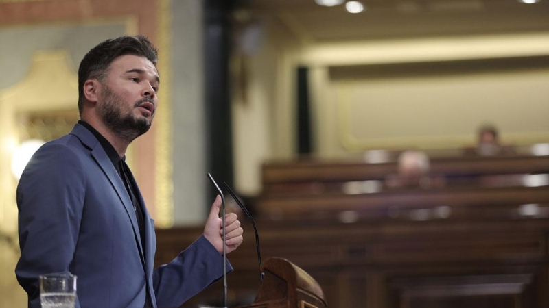 30/06/2021.- El portavoz de ERC en el Congreso, Gabriel Rufián, durante su intervención en la Cámara Baja. E. Parra / Europa Press