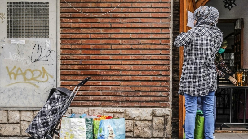 Una mujer con hiyab en el País Valencià el pasado 15 de mayo de 2020.