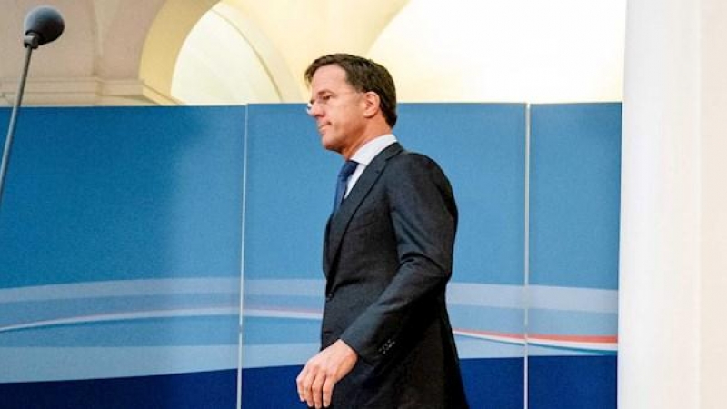El primer ministro holandés en funciones, Mark Rutte, en una rueda de prensa el lunes 19 de julio de 2021.