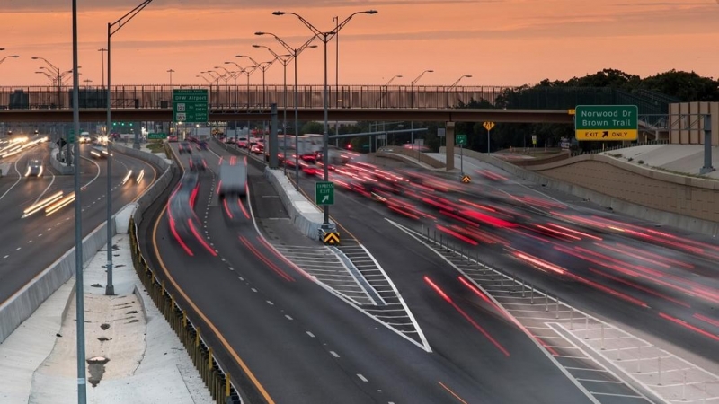 Vista de la autopista North Tarrant Express, en Texas, gestionada por Ferrovial.