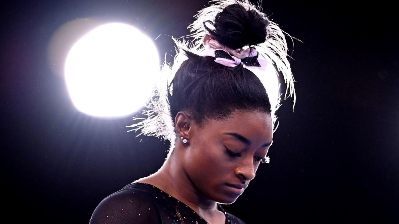 La estadounidense Simone Biles durante los Juegos Olímpicos de Tokio 2021 este 22 de julio.