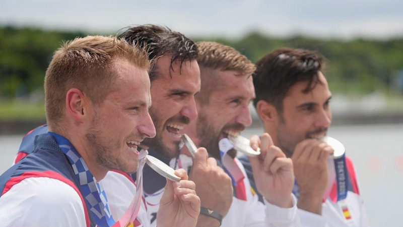 El K4 consigue la medalla de plata y Saúl Craviotto consigue su quinta medalla olímpica.