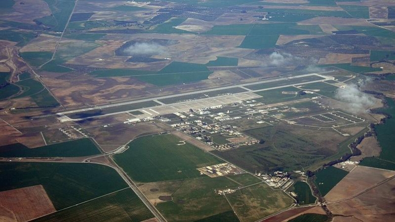 Imagen aérea de la base de Morón