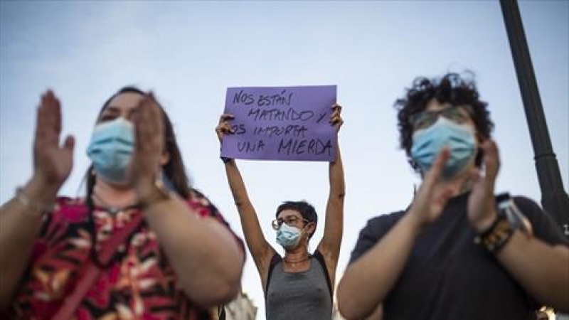 Concentración en Madrid para exigir el Pacto de Estado contra la Violencia de Género