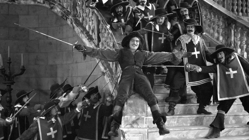Douglas Fairbanks, como D'Artagnan en 'Los tres mosqueros'.