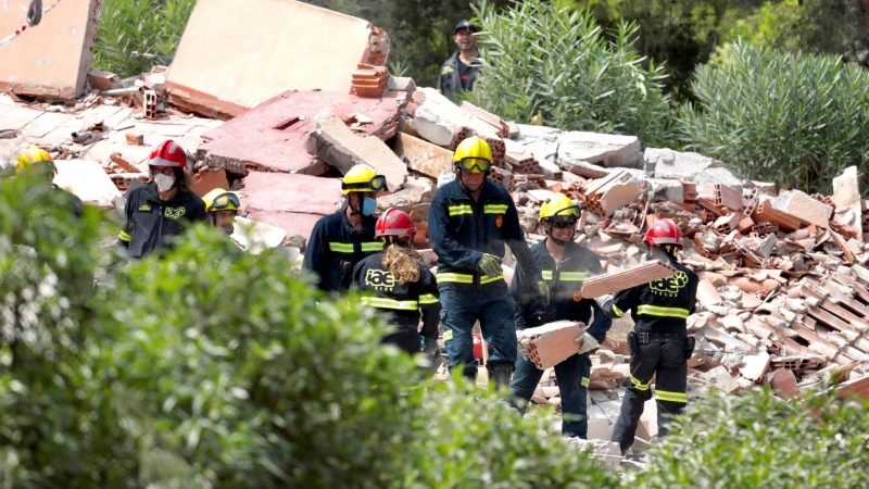 El edificio de tres plantas que se ha derrumbado en una urbanización de Peñíscola (Castellón)
