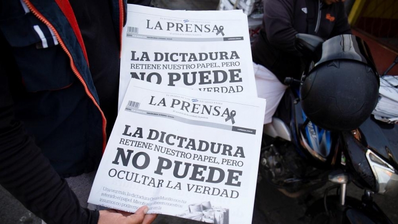 Imagen de un periódico nicaragüense opositor del Gobierno de Daniel Ortega.