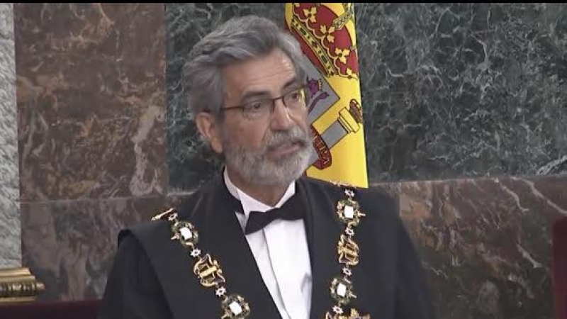 Carlos Lesmes, durante su intervención en la inauguración del nuevo año judicial