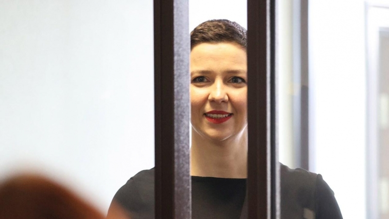 04/08/2021 Maria Kolesnikova durante una audiencia judicial en Minsk