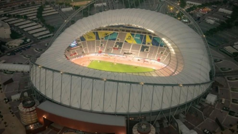 Una vista general del Estadio Internacional Khalifa, el primer lugar terminado que albergará una parte de la Copa Mundial de la FIFA 2022 -Michael Kappeler / Euroa Press.