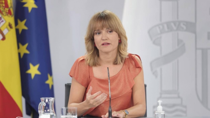 La ministra de Educación y Formación Profesional, Pilar Alegría, comparece tras la reunión del Consejo de Ministros, a 7 de septiembre de 2021, en Madrid (España).