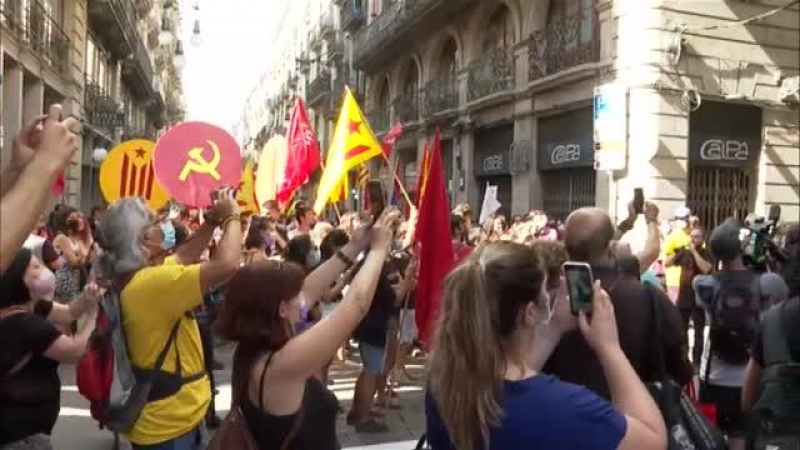 La convocatoria de Arran por la diada termina con incidentes