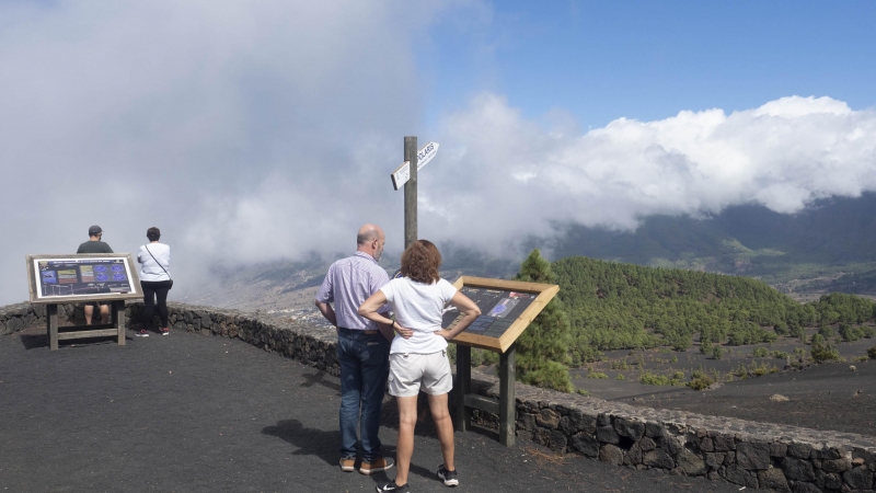 Mirador de Cumbre Vieja, una zona al sur de la isla que podría verse afectada por una posible erupción volcánica.