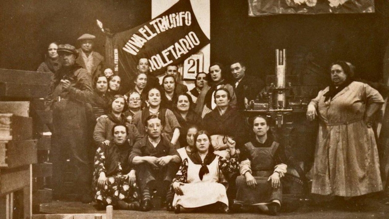 Trabajadoras de la Fábrica de Tabacos, en 1936.