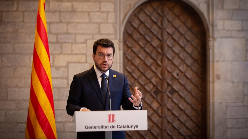 Pere Aragonès, presidente de la Generalitat. Foto de archivo.