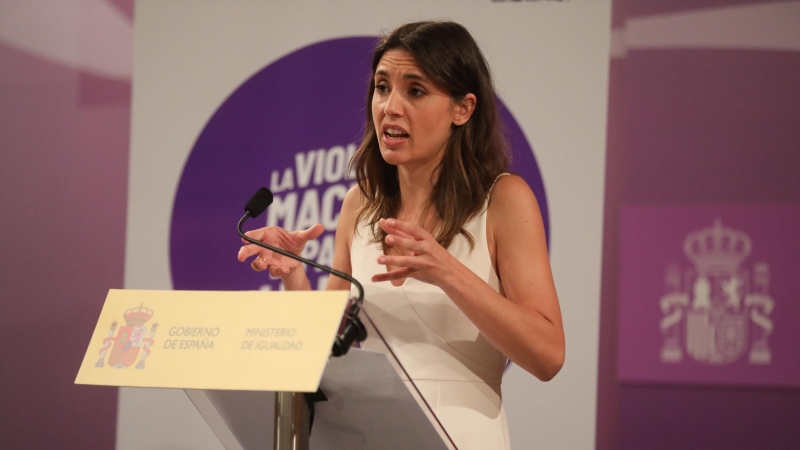 La ministra de Igualdad, Irene Montero, durante una presentación en el Ministerio de Igualdad a 28 de julio de 2021, Madrid.