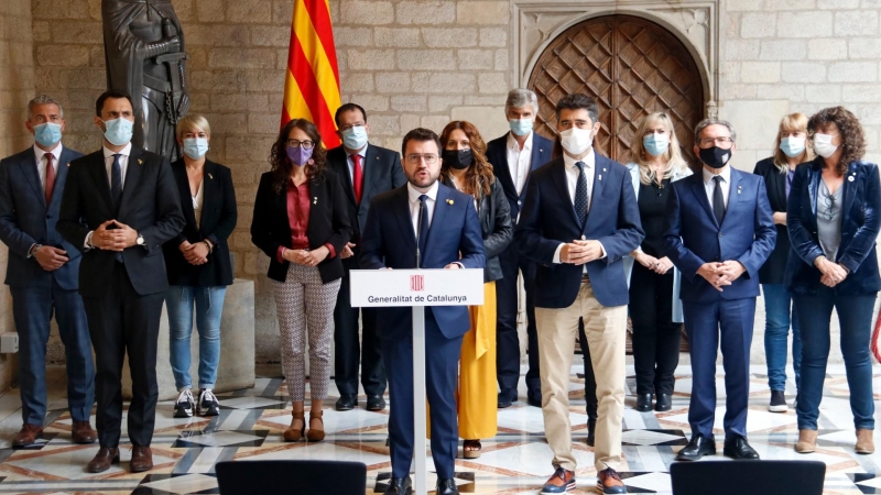 La compareixença conjunta del Govern d'aquest divendres per reclamar l'alliberament 'immediat' de Carles Puigdemont.