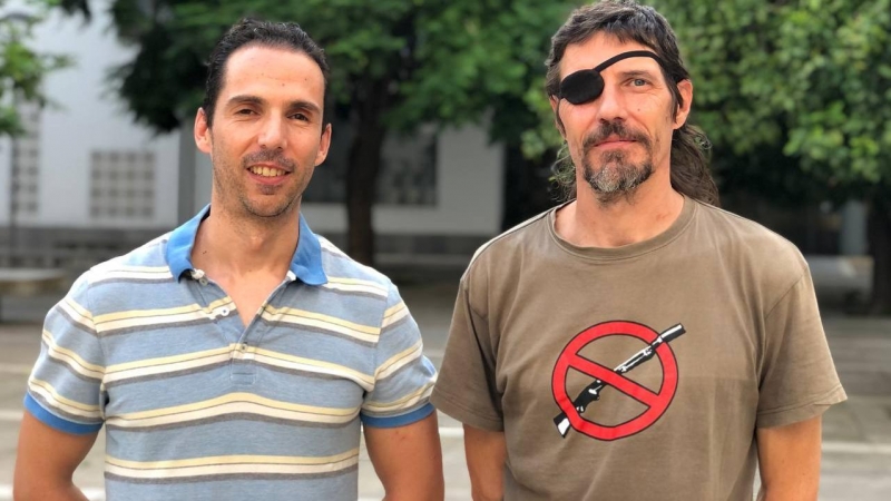 Óscar Alpuente y Carles Guillot, este jueves en Sevilla.