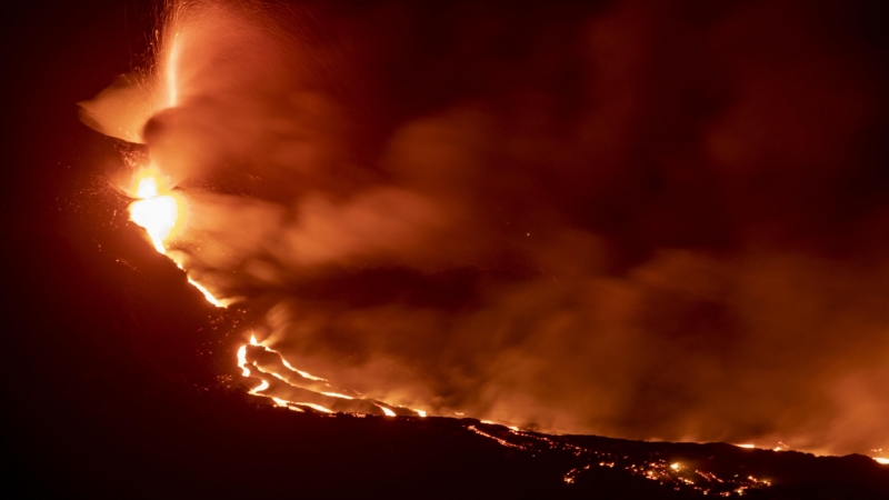 Península en la costa de la isla de La Palma, creada como resultado de la llegada de la colada de lava del volcán al mar.