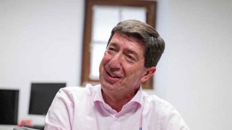 Juan Marín, vicepresidente de la Junta, este jueves en el Parlamento.