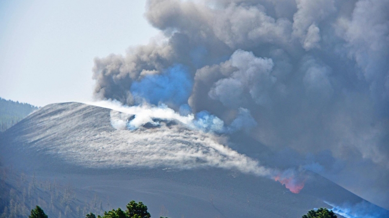 Vista del volcán de Cumbre Vieja.