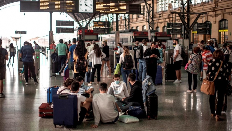 La estación del Norte de Valencia durante la segunda jornada de huelga de Renfe, el pasado 1 de octubre de 2021.