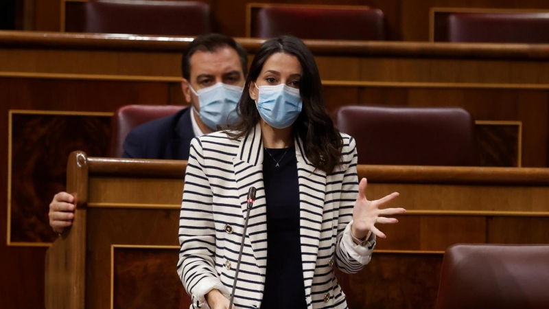 La líder de Ciudadanos, Inés Arrimadas durante la sesión de control al Gobierno celebrada el pasado miércoles.