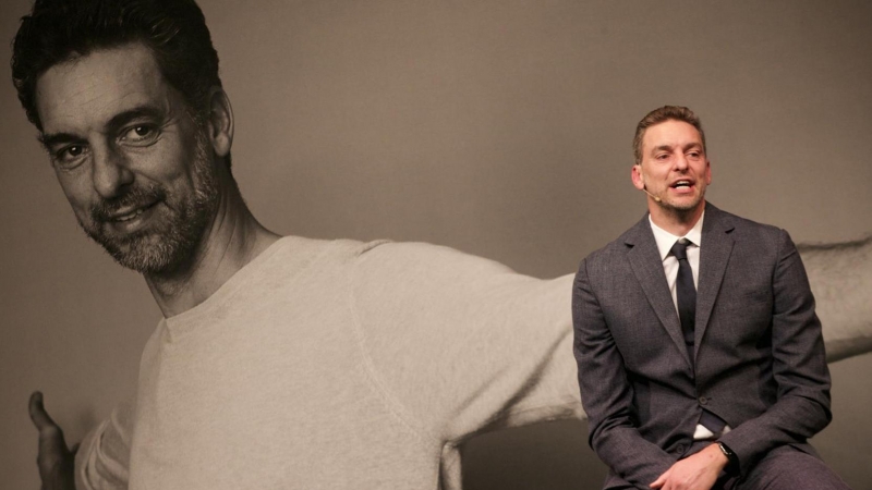 Pau Gasol, durante un acto celebrado en el Gran Teatro del Liceo de Barcelona en el que anunció este martes su retirada del baloncesto profesional