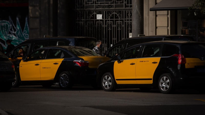 25/11/2020 Varios taxis en Barcelona (Catalunya)
