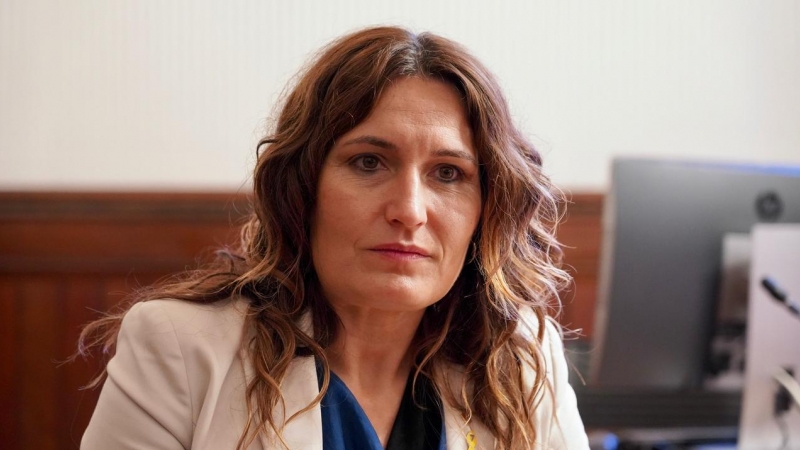 La consellera de la Presidència, Laura Vilagrà, durant l'entrevista.