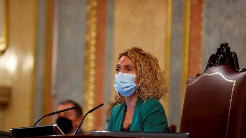 29/09/2021.- La presidenta del Congreso, Meritxell Batet, lidera la sesión de control al Gobierno este miércoles en el Congreso de los Diputados. EFE/Juan Carlos Hidalgo