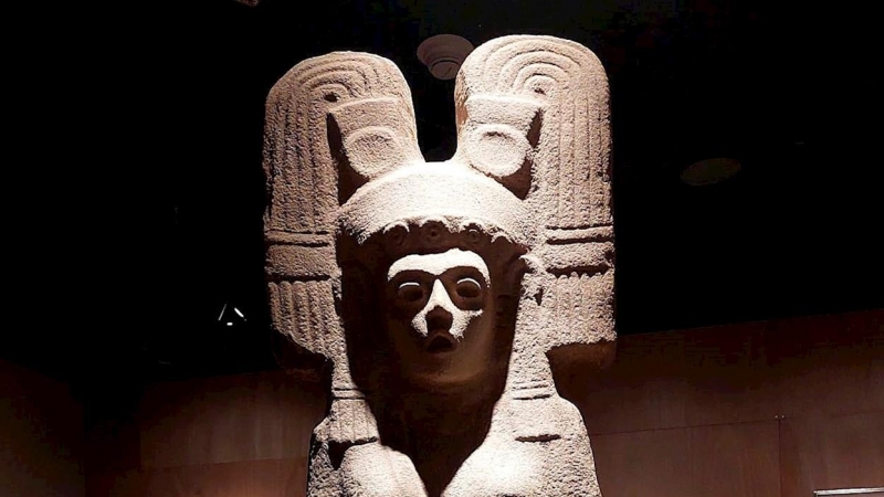Escultura de 'La joven de Amajac' en el Museo de Antropología de la Ciudad de México (México).