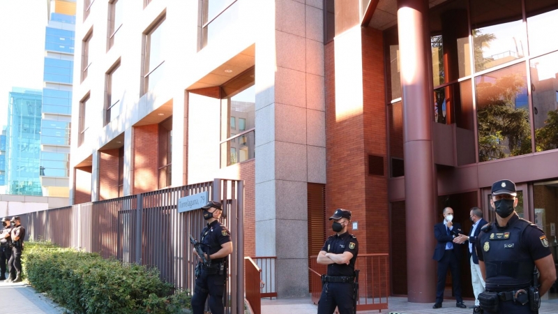 L'entrada a la seu del Tribunal de Comptes.