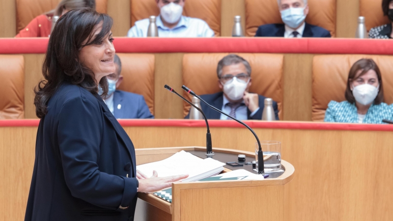 13/10/2021 La presidenta del Gobierno de La Rioja, Concha Andreu, interviene en el Debate sobre el Estado de la Región en el Parlamento