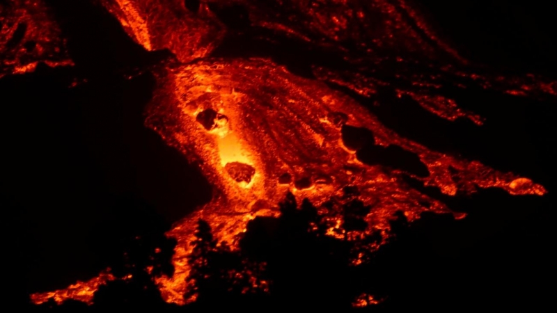 Volcán de La Palma este viernes 15 de octubre de 2021.