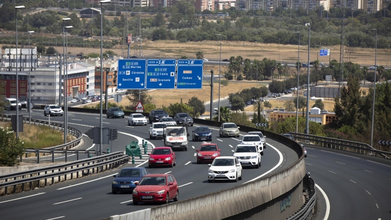 La autovía A-49 sentido Huelva-Portugal.