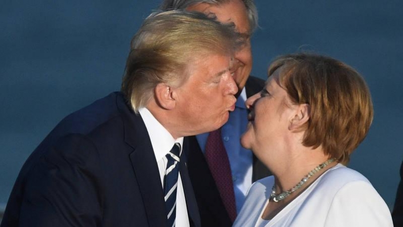 Donald Trump y Angela Merkel