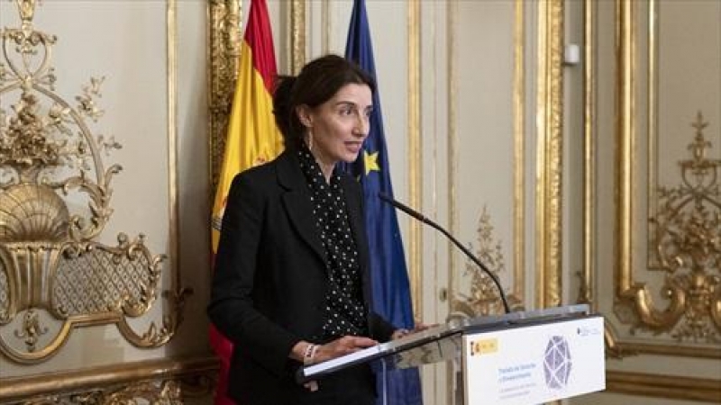 La ministra de Justicia, Pilar Llop, interviene en la presentación del primer Tratado de Derecho y Envejecimiento, en el Palacio de Parcent, a 20 de octubre de 2021, en Madrid.